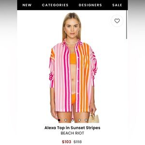 NWT Beach Riot Alexa Shirt S/M